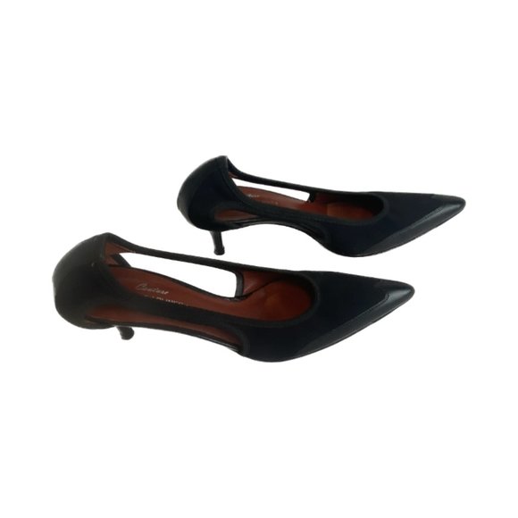 Donald J. Pliner Couture Black Wingtip Heels - Picture 3 of 4